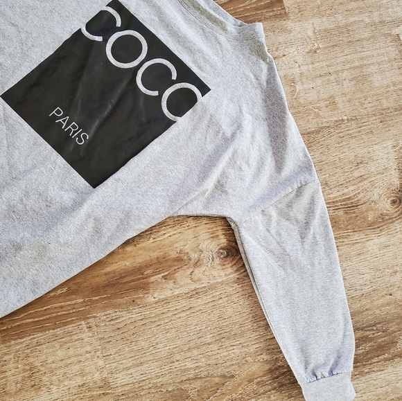Oversized Coco Paris Grey Lightweight Sweatshirt - Picture 7 of 7